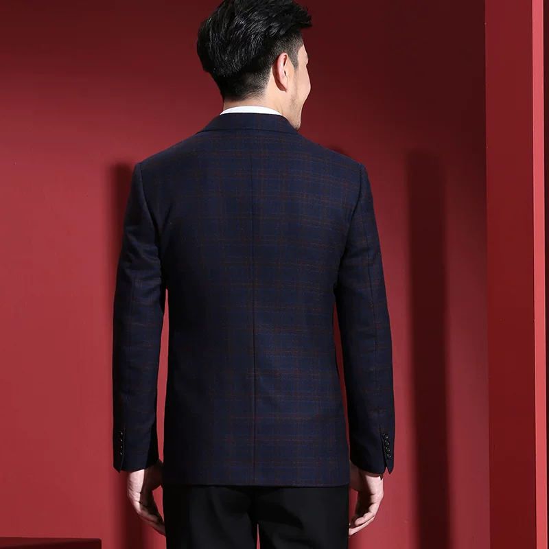 Шерстяной классический пиджак костюма, slim fit