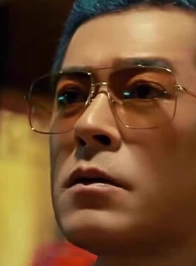 九龙城寨之围城古天乐同款大框落日茶色墨镜男潮高级感痞帅眼镜女