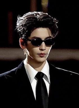 张凌赫同款百搭墨镜男款痞帅复古高级感凹造型猫眼遮阳太阳眼镜女