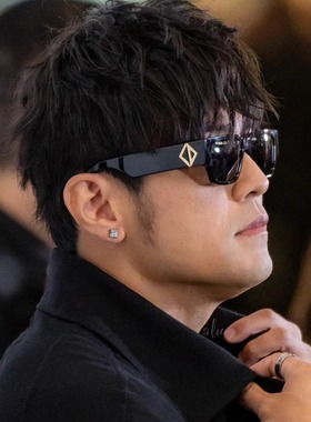 周杰伦同款墨镜男款高级感痞帅复古方形防紫外线近视太阳眼镜女款