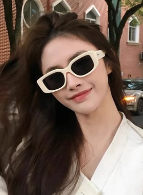 方形gm墨镜女款玳瑁方圆脸2025新款高级感复古白色方框太阳眼镜男