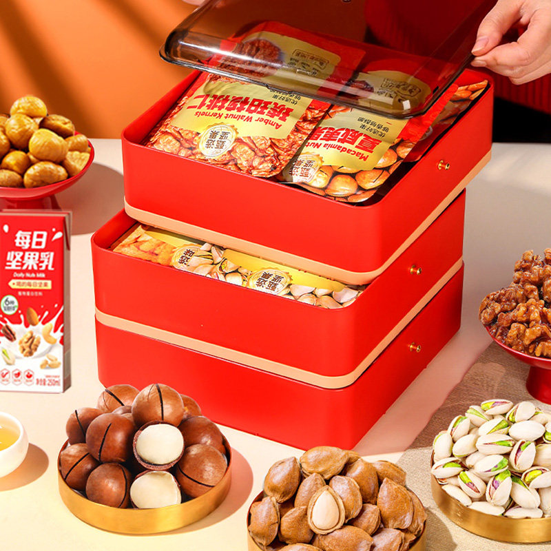 春节2026新款坚果礼盒装过年货置办送礼长辈定制休闲零食混合干果,淘宝优惠券,粉丝福利购,淘宝优惠卷