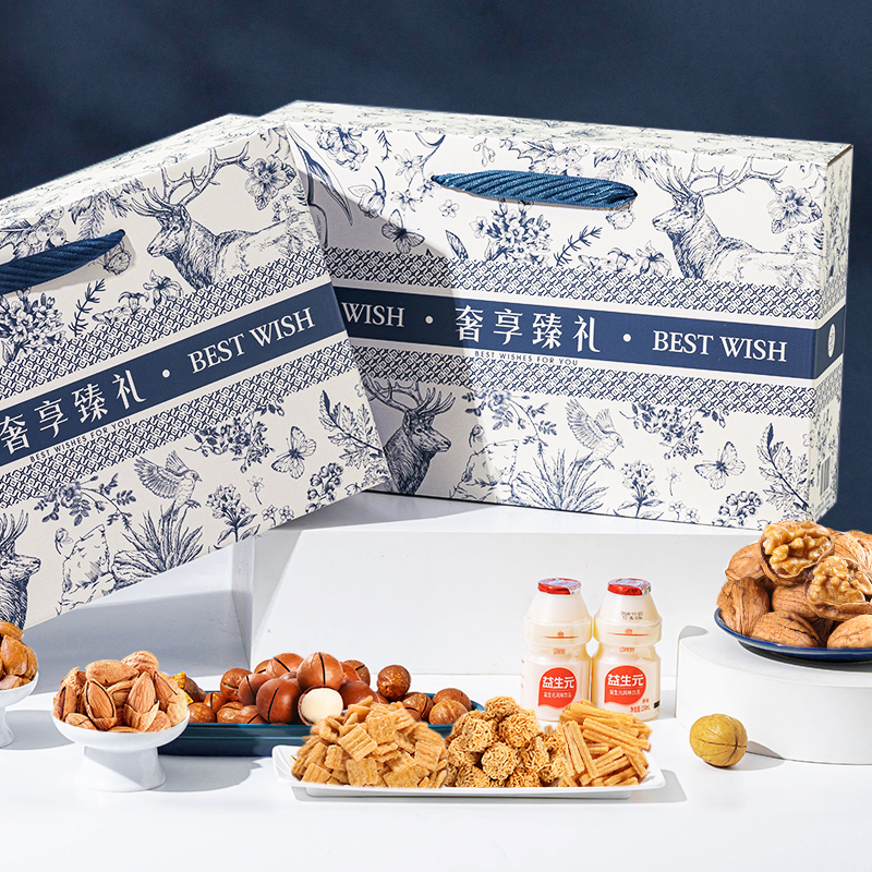 2025坚果新款礼盒装春节年货置办过年送礼长辈零食大礼包混合干果