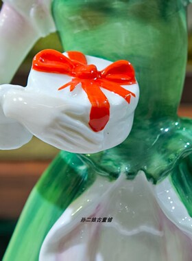 英国原产Royal Doulton骨瓷圣诞快乐淑女瓷偶家居装饰摆件中古
