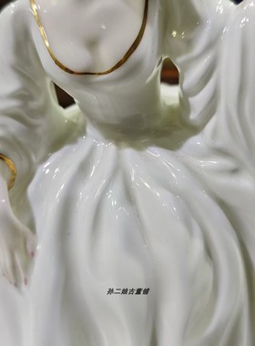 英国原产Coalport镏金骨瓷淑女瓷偶家居装饰摆件手工制作中古绝版