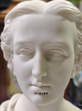 英国古董瓷器Copeland手工瓷雕丹麦亚历山德拉公主半身瓷像1863年