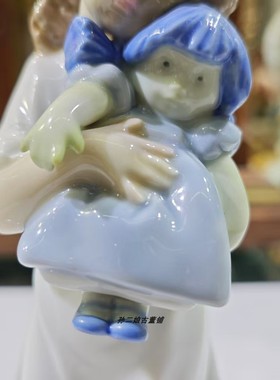 西班牙原产NAO By Lladro雅致瓷偶手工制布娃娃家居装饰摆件中古