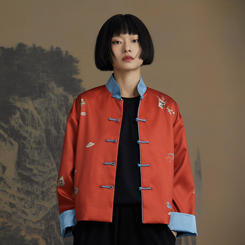 recluse养真/中国红本命年复古 recluse上衣