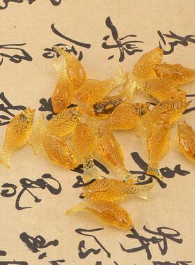 黄水晶小鱼摆件彩色锦鲤鱼七彩琉璃鱼家居装饰品摆件商务礼品