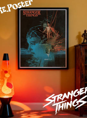 复古怪奇物语美剧海报装饰画家用收藏卧室壁画Stranger Things