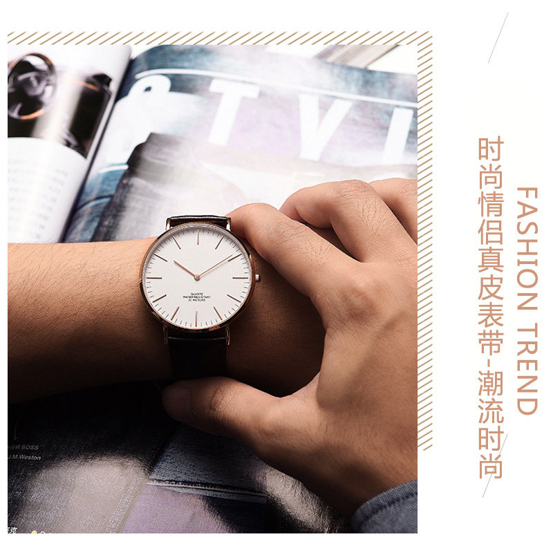 时尚简约真皮表带18 20mm情侣皮带 carterman卡特文配件