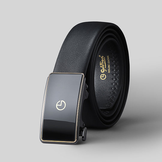 Goldlion Herren-Gürtel aus echtem Leder mit automatischer Schnalle im Business-Stil