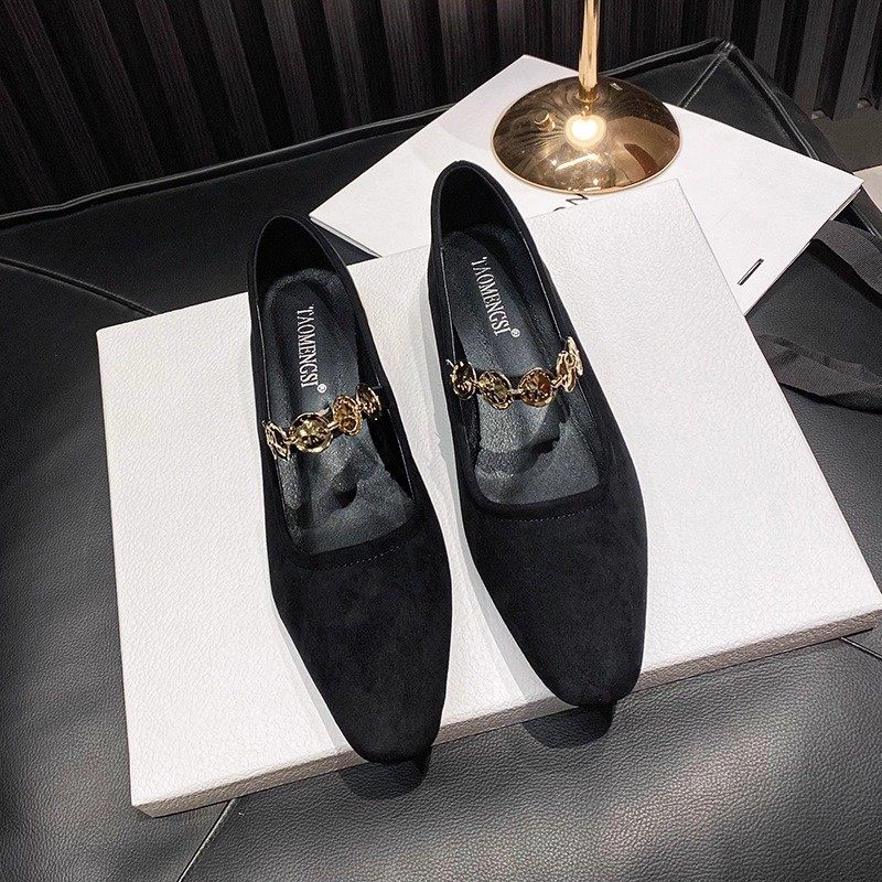 羊皮版~~方头单鞋女春秋2026新款一字带小金币平底通勤法式玛丽珍,淘宝优惠券,粉丝福利购,淘宝优惠卷