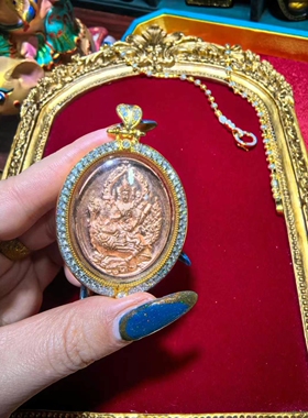 泰国佛牌正品 龙婆禅南骑凤四面弗项链吊坠饰品 2560年