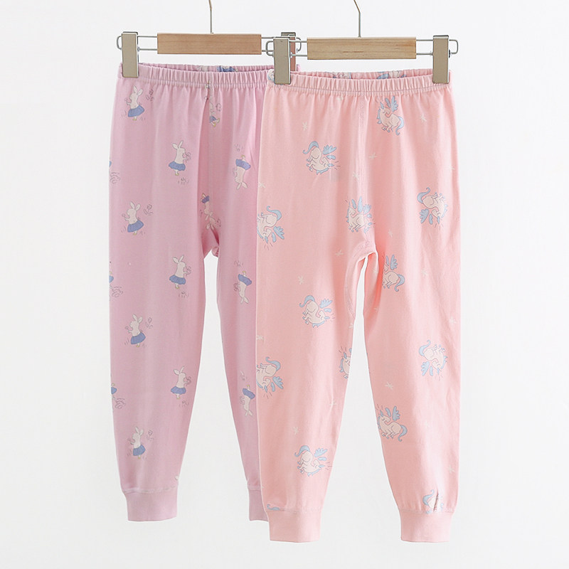 君秀小彩虹女童秋裤2021新款纯棉单条衬裤儿童棉毛裤女孩家居裤子,淘宝优惠券,粉丝福利购,淘宝优惠卷