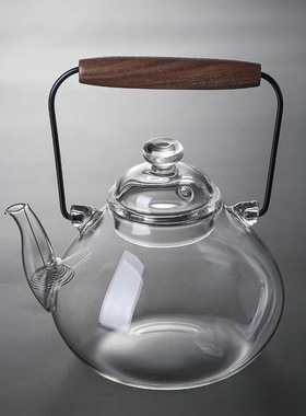 玻璃泡茶壶现代新中式样板间展厅客厅家居软装饰品茶室桌面摆设