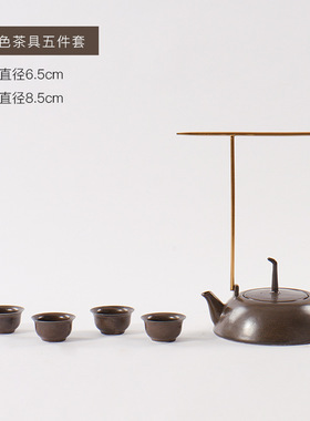 新中式禅意陶瓷功夫茶具套装翡绿茶壶茶杯托盘样板房软装饰品摆件