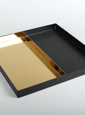 室内金属正方形餐厅茶几软装托盘