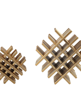 现代欧式轻奢家居软装饰品金属几何望远镜钟表摆件样板间书房摆设