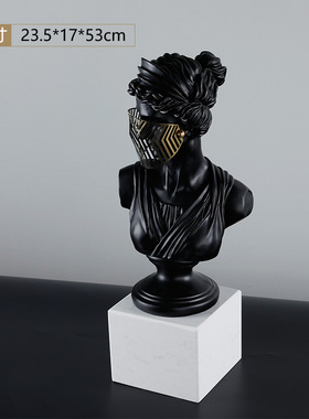 少女客厅人物雕塑现代简约