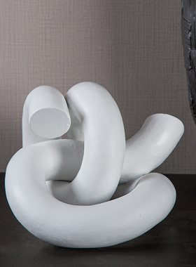 黑白色抽象展厅书房树脂工艺品