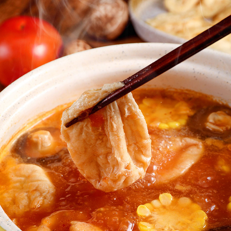 佛家纯素素食(黄金豆衣300g)豆腐丸子豆腐泡火锅食材配菜斋菜 - 图2