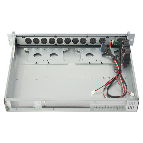 1U工控机箱铝面板atx主板flex小1U电源插全高卡软路由电脑服务器-图1