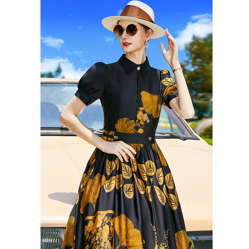 帝弗润驰法式气质长款新款女连衣裙 帝弗润驰连衣裙