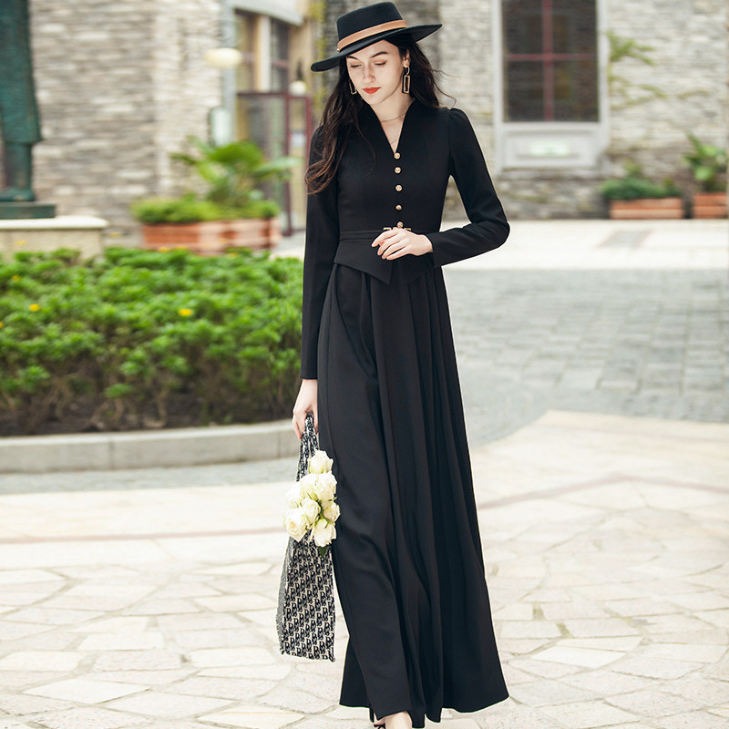 帝弗润驰2022新款大摆长袖连衣裙 帝弗润驰连衣裙