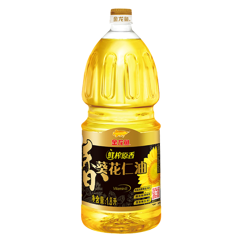 金龙鱼鲜榨原香葵花仁油1.8L物理压榨营养丰富食用油家用炒菜 - 图1