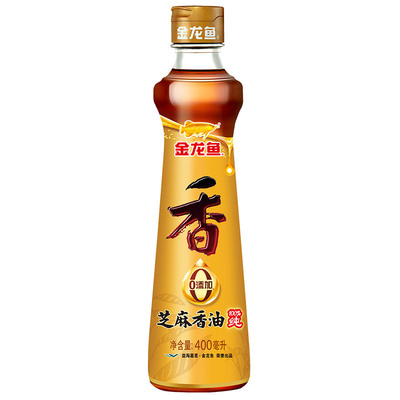 金龙鱼芝麻香油400ml 家用调味瓶装拌菜纯芝麻原料