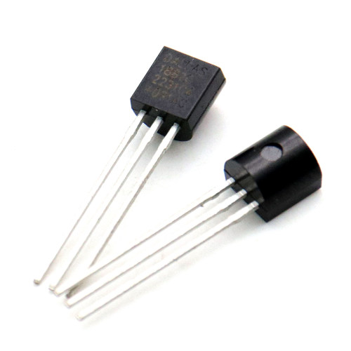 直插 DS18B20 芯片 可编程数字温度器/温度传感器 温度采集TO-92 - 图1