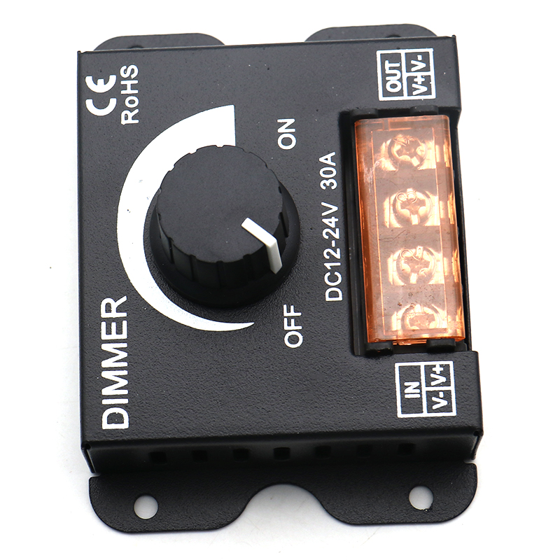 led调光器 软硬灯条灯带调光器亮度调节器 DIMMER 旋钮12V/24V30A - 图1