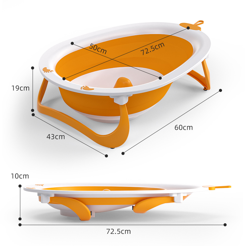 婴儿洗澡盆宝宝浴盆儿童可折叠小孩新生儿坐躺两用蛋型加厚0一3岁