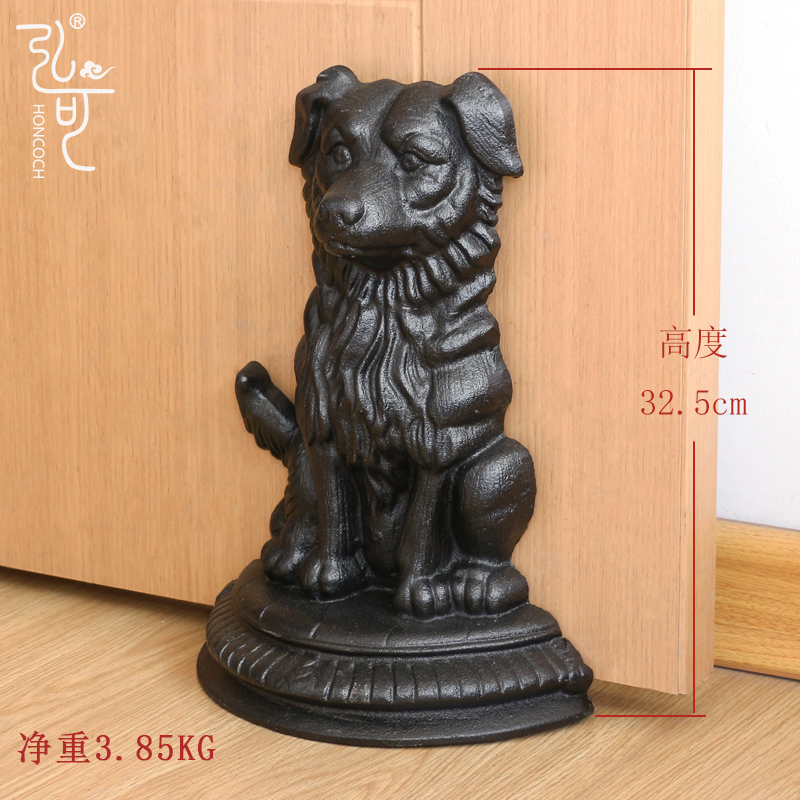 铸铁门档门阻门塞防撞门碰创意门挡器免打孔小狗装饰摆件卡通家居 - 图0