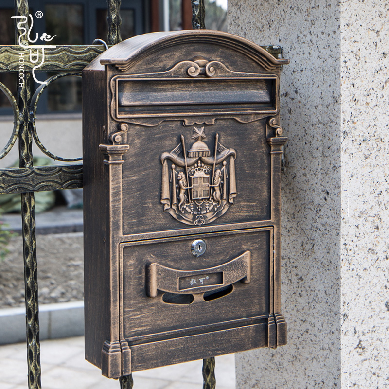 定制门号欧式别墅信箱室外挂墙意见箱带锁信报箱防水创意复古邮筒,淘宝优惠券,粉丝福利购,淘宝优惠卷