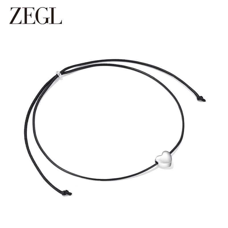 ZEGL银色爱心项链女2024年新款爆款甜酷小众设计感锁骨链配饰攻略