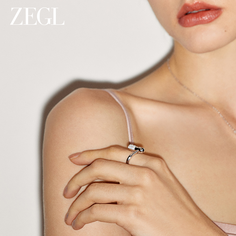 ZEGL设计师925银愈见系列胶囊戒指女小众设计开口春夏情侣食指戒 - 图1