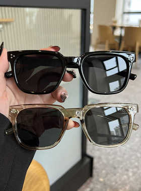 2024新款欧美小方形黑色gm墨镜女小框网红高级感三点太阳眼镜男潮
