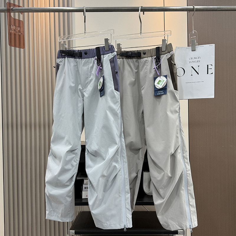 户外山系！男女款春季撞色侧拉链防泼水速干冲锋裤徒步登山工装裤,淘宝优惠券,粉丝福利购,淘宝优惠卷