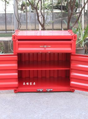 工业风柜子铁艺床头柜创意小型