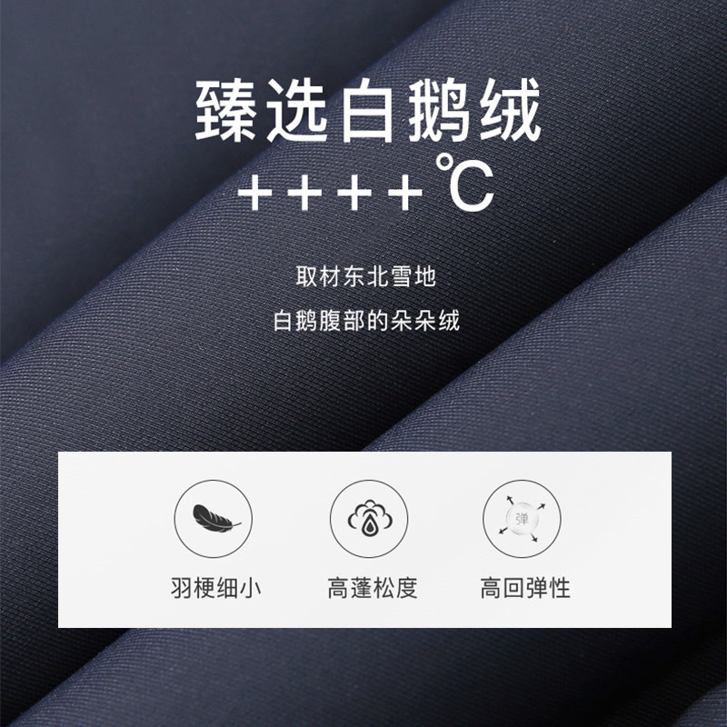 【鹅绒】卡尔丹顿男士羽绒服冬季新款翻领防风易打理高端外套薄款