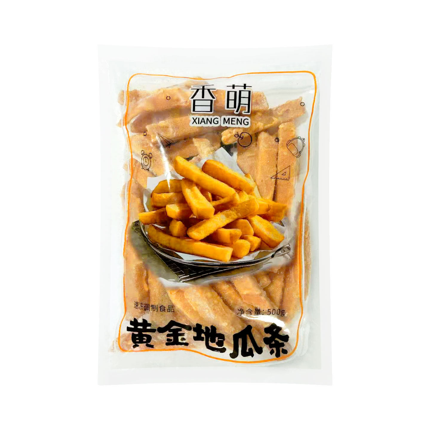 黄金地瓜条半成品空气炸锅油炸小吃冷冻红薯条甘梅地瓜摆摊商用