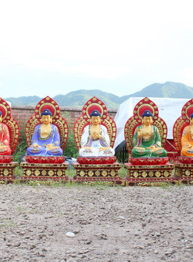 厂家直销树脂玻璃钢祝福五方佛