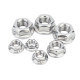 Jinchao 201/304 stainless steel flange nut 316 anti-slip locking cap English fine reverse teeth pad anti-loose nut