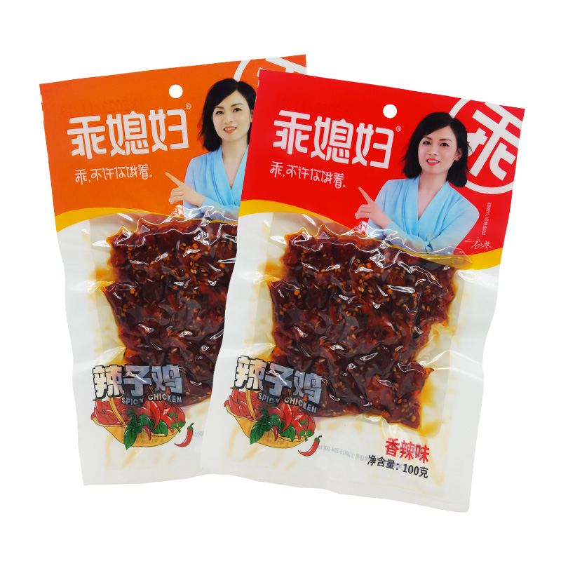 乖媳妇辣子鸡100g*10袋重庆风味小吃麻辣鸡丁烧烤下酒菜鸡肉零食 - 图3