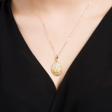 Золотая подвеска из белого нефрита, подарок на день рождения