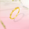 Saturday blessing gold inlaid 5g pure gold diamond ring