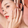 Saturday blessing gold ring women's price 5G gold national trend hand ornaments bright gold bead ring infinite gold holiday gift