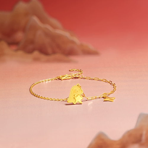 Суббота FU 5G Golden Dragon Bracelet Женский xioolong Zinglong Zonglong Dragon Valuation Foot Foot Golden Hand Подарок подарки подарки